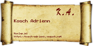 Kosch Adrienn névjegykártya